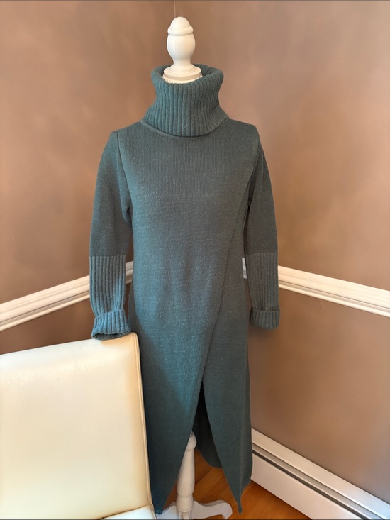 G by guilana black label Sweaters - Turtleneck Longline Sweater Long - Teal
